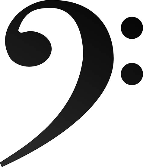 The bass clef is the second most important clef in music and determines the position of the note F in a pentagram. It is the basis of musical notation for pitches below C4 (American notation), also called c1 or c' in Germany - that is, below middle C on the piano (bowed octave). It is called the "bass clef" because many low instruments ...